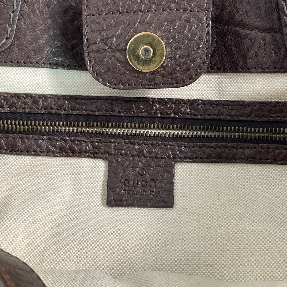 Gucci Brown Canvas GG Running Tote - Picture 8 of 15